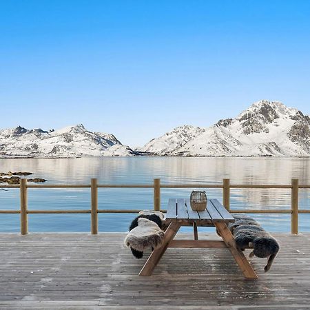 Nappstraumen Seafront Cabin, Lilleeid 68 Gravdal  Bagian luar foto