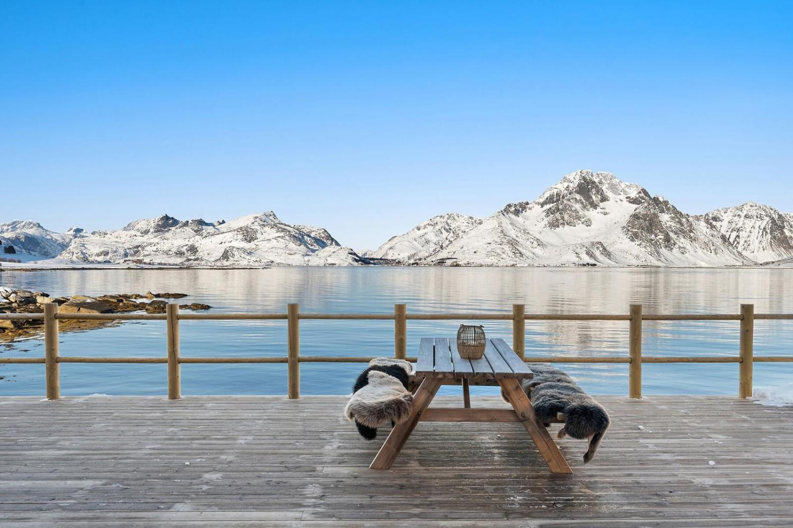 Nappstraumen Seafront Cabin, Lilleeid 68 Gravdal  Bagian luar foto