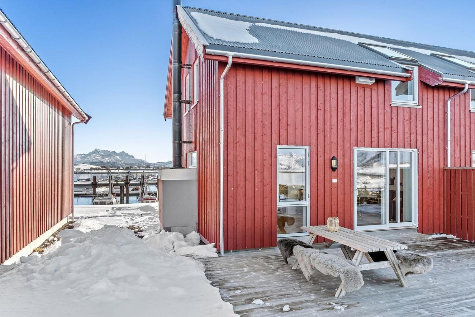 Nappstraumen Seafront Cabin, Lilleeid 68 Gravdal  Bagian luar foto